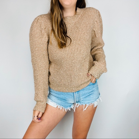 luxe apothetique Sweaters - CLEARANCE Luxe Apothetique gold sparkle sweater